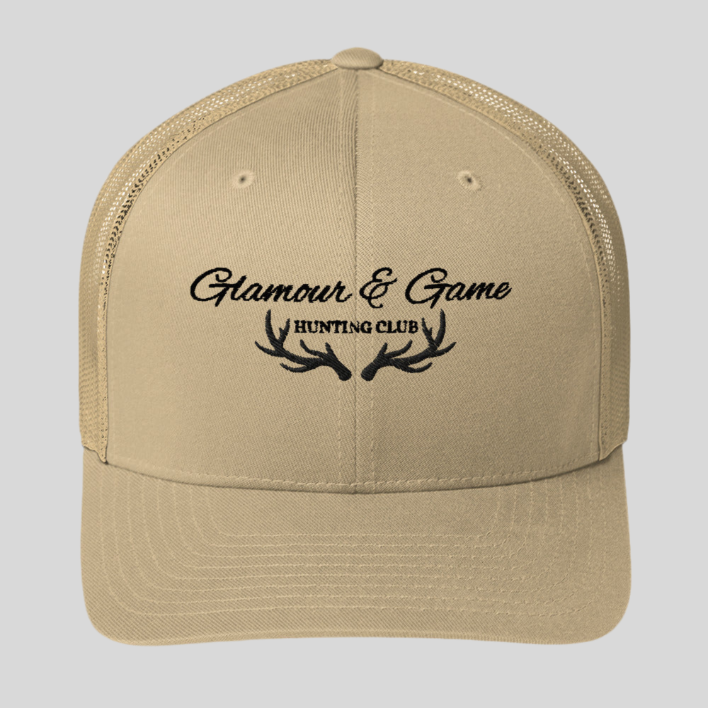 Glamour & Game Trucker Hat Tan