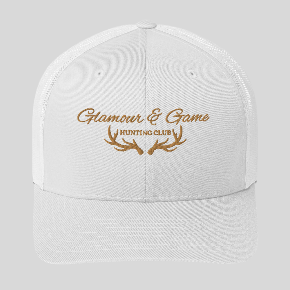 Glamour & Game Trucker Hat White