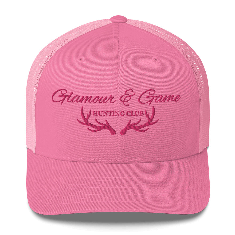 Glamour & Game Trucker Hat Pink